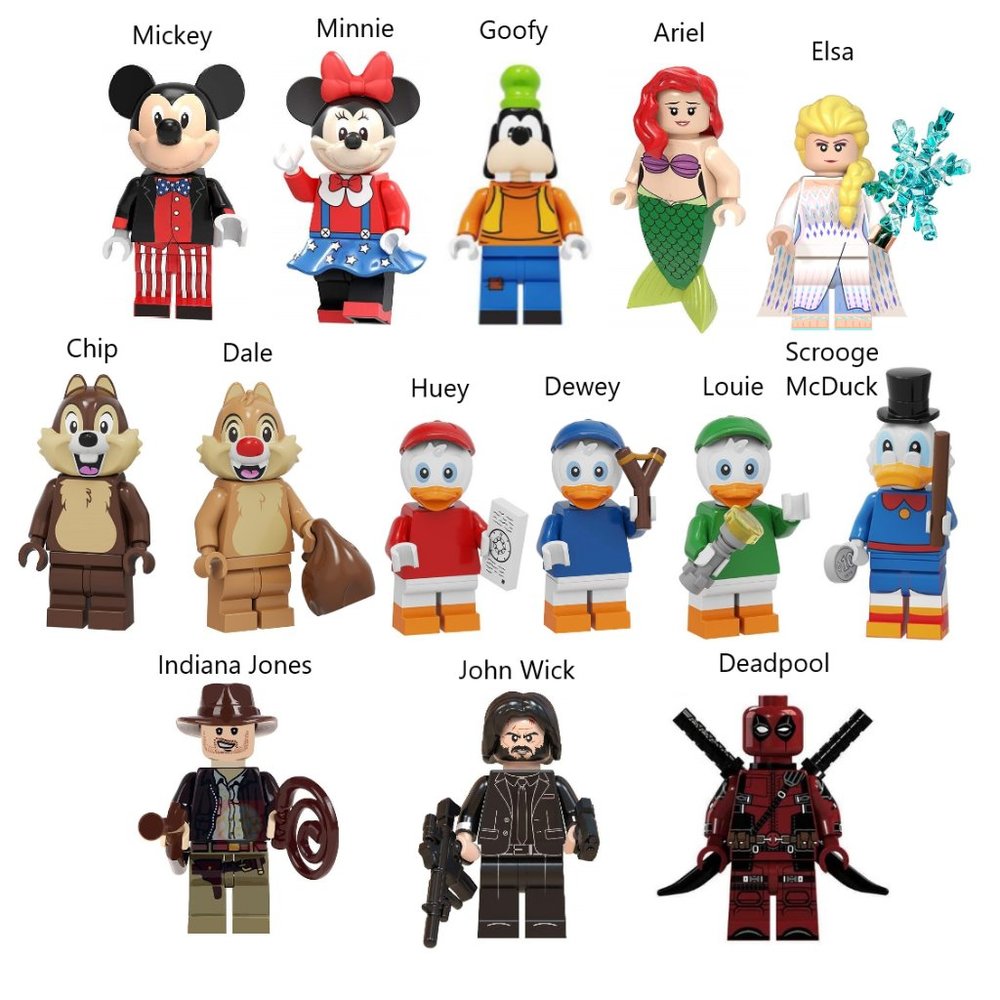 Disney + Action Movie Heroes 14ct Minifigures Set